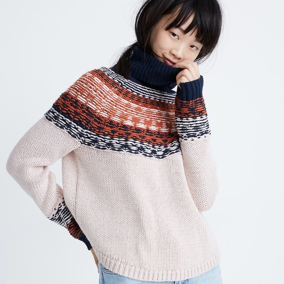 Madewell Sweaters - NEW Madewell Brookdale FairIsle Turtleneck Sweater